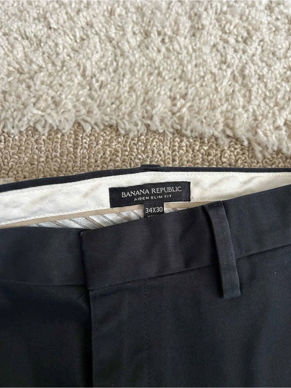 Banana Republic Black Men's Dress Pants - Tailored Straight Leg